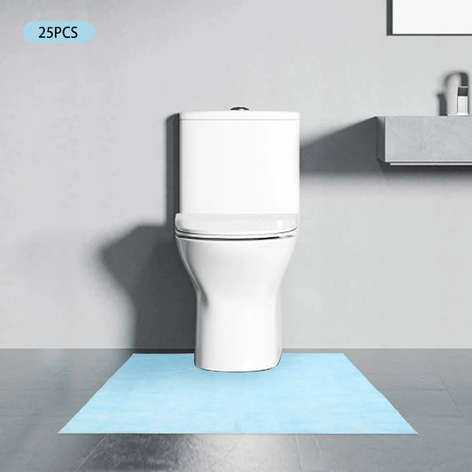 25 Pcs Disposable Toilet Mat Non-slip U-shaped Toilet Training Rug for