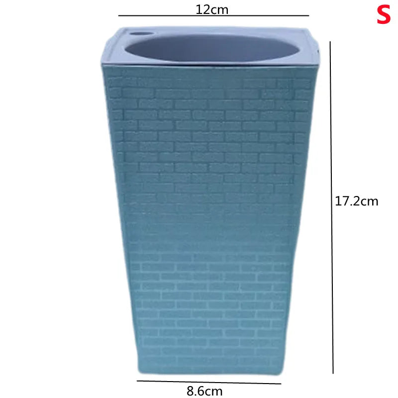 Self Watering Planter Handmade Self Watering Plant Flower Pot With Water Container Modern Flowerpot Plastic Planter Garden Decor