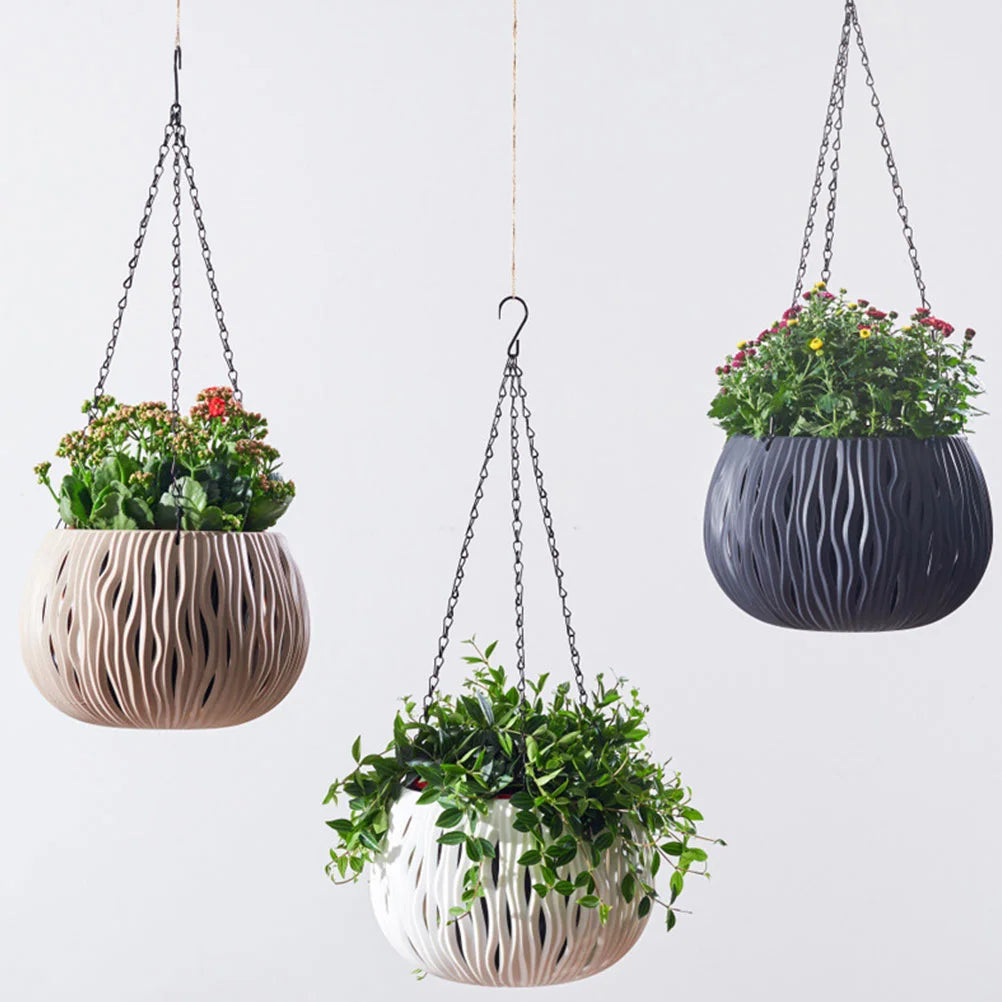 Hanging Flowerpot Plastic Planters Nursery Vase Wall Hanging Planter Decorative Flower Basket Garden Supplies For chids