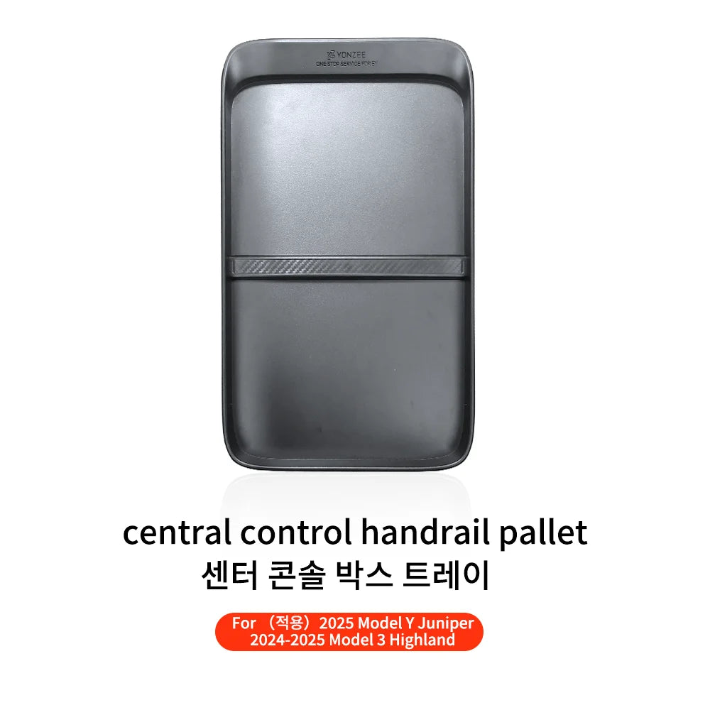YZ Tesla Model 3 Y Highland Juniper Car Center Console Armrest Pad TPE Soft Case Lid Auto Central Armrest Box Cover Accessories