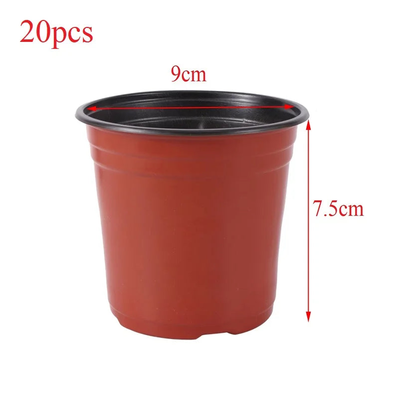 20pcs/50pcs Garden Planter Nursery Plant Grow Pots Cup For Flower Plastic Pot Gardening Tools Home  Grow Pots Wholesale SW2