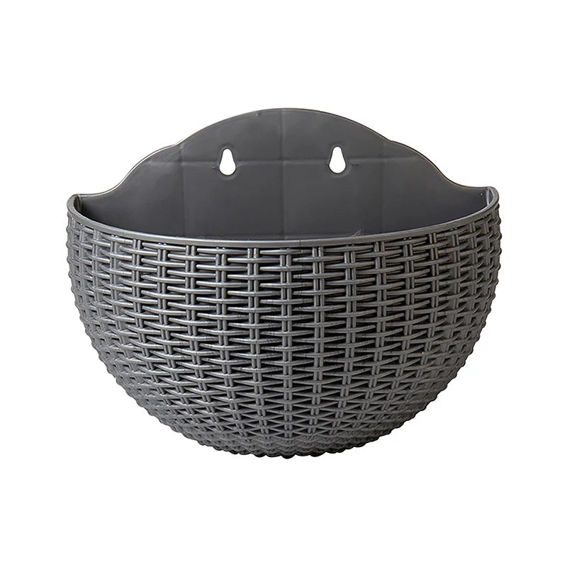 1PC Flower Pot Exquisite Wall-mounted Plastic Wall Hanging Basket Flowerpot For Outdoor Garden Balcony Planter Bucket Home Decor