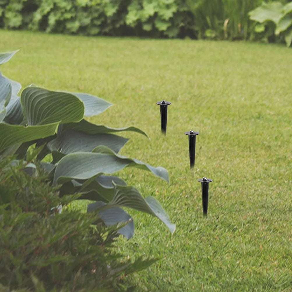 12pcs Solar Ground Stakes Metal Spikes For Outdoor Light Garden Lawn Yard Decorative Christmas Stabilizers Landscape Fixtures