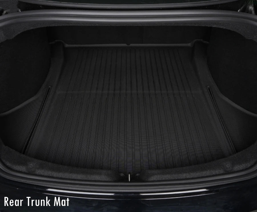 Fully Protection Floor Liners For 2024 2025 Tesla Model 3 Highland Floor Mats with Door Sill Protector Front Rear Cargo Liner
