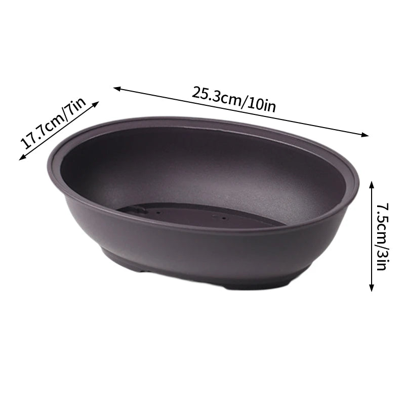Rectangular Flowerpots Plastic Bonsai Plants Pot Square for Flower Balcony Garden Yard Landscape Bonsai Pot Trays Home Decor