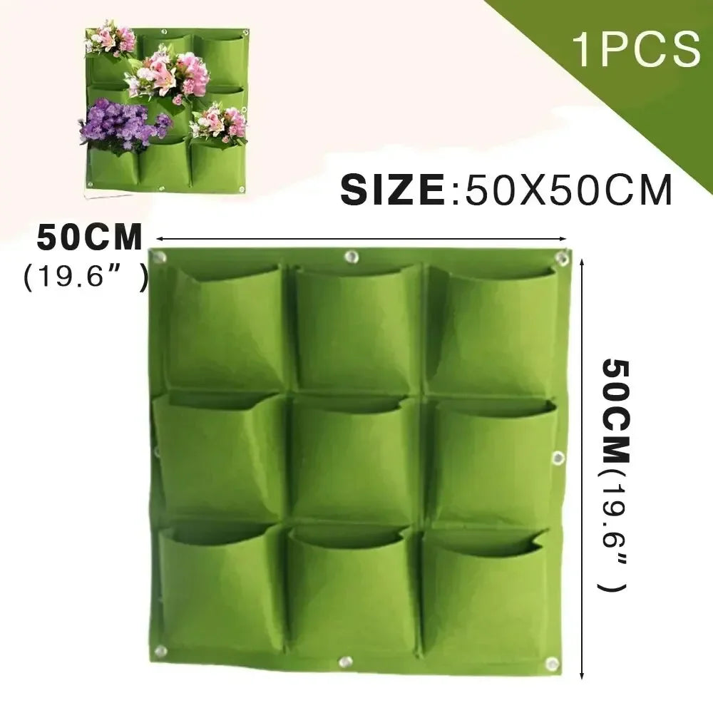 NEW Wall Hanging Pockets Planting Bags Flower Pot Home Garden Grow Bag Garden Planter Vertical Suculentas Plant Pot Home Decor