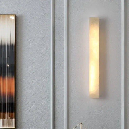 Marble Long Strip Wall Lamp for Living Room Hall Hotel Corridor Indoor Home Decor Modern Copper LED Wall Sconce Lighting Fixture