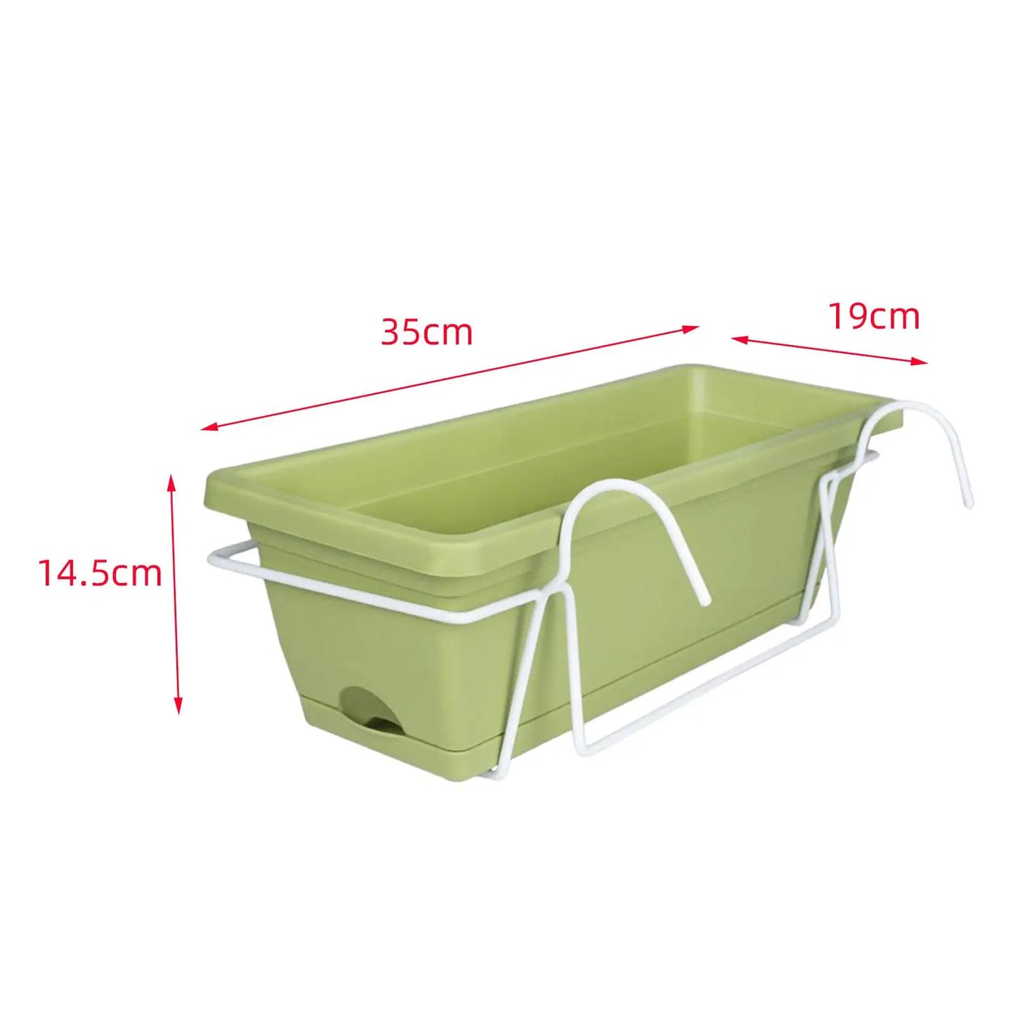 Hanging Flower Pot Garden Plant Holder Box Plant Pot Railing Balcony Planter for Yard Flowerpot Deck Porch Hanger Entrance Decor