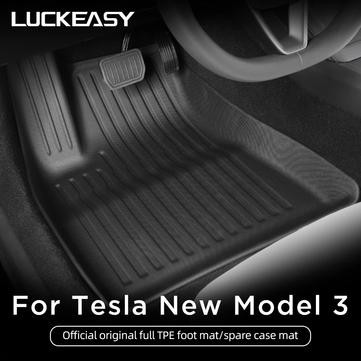 For Tesla Model 3 Highland Floor Mats 2024 Car Accessories TPE Waterproof Foot Pad Front Rear Trunk Mat Rear Seat Backrest Pad