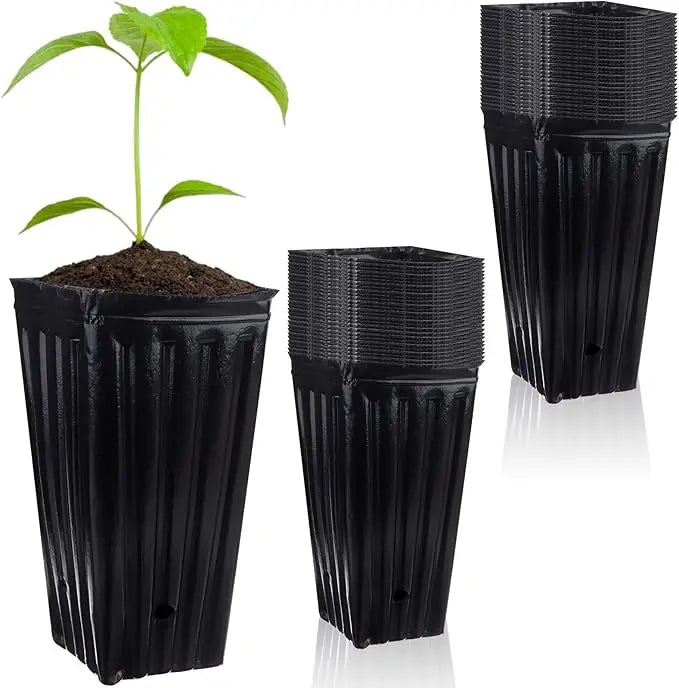 20pcs Tall Deep Tree Pots, Plant Nursery Tall Flower Plant Containers Starting Pots Plant Seedling Nursery Pots for Outdoor Gard