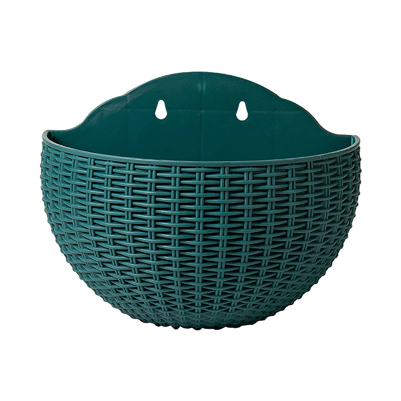 1PC Flower Pot Exquisite Wall-mounted Plastic Wall Hanging Basket Flowerpot For Outdoor Garden Balcony Planter Bucket Home Decor