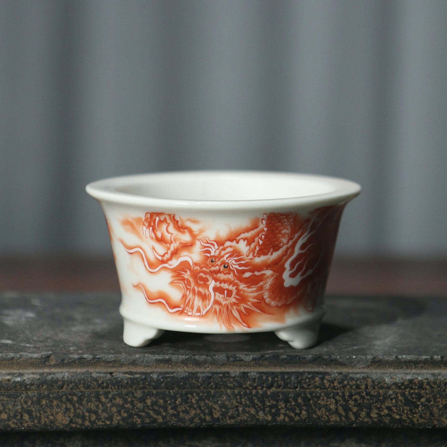 2025 Yixing Purple Sand Flowerpot Ceramic Hand-Made Landscape Bonsai Pot Chinese Style Classical Flower Pot Home Decor 1PCS