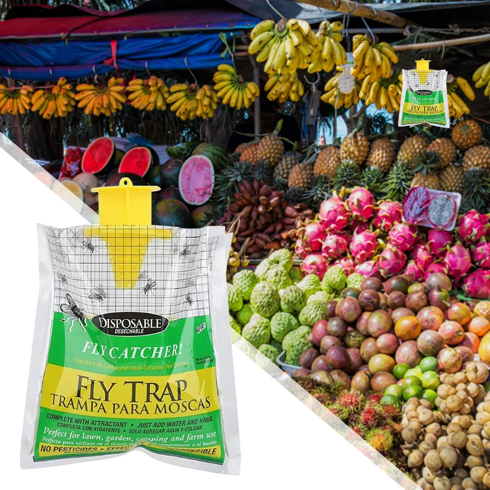 1-20Pcs Hanging Outdoor Fly Trap Disposable Insect Bug Attract Fly Catcher Bag Mosquito Trap Catcher Wasp Fly Killer Flie Trap