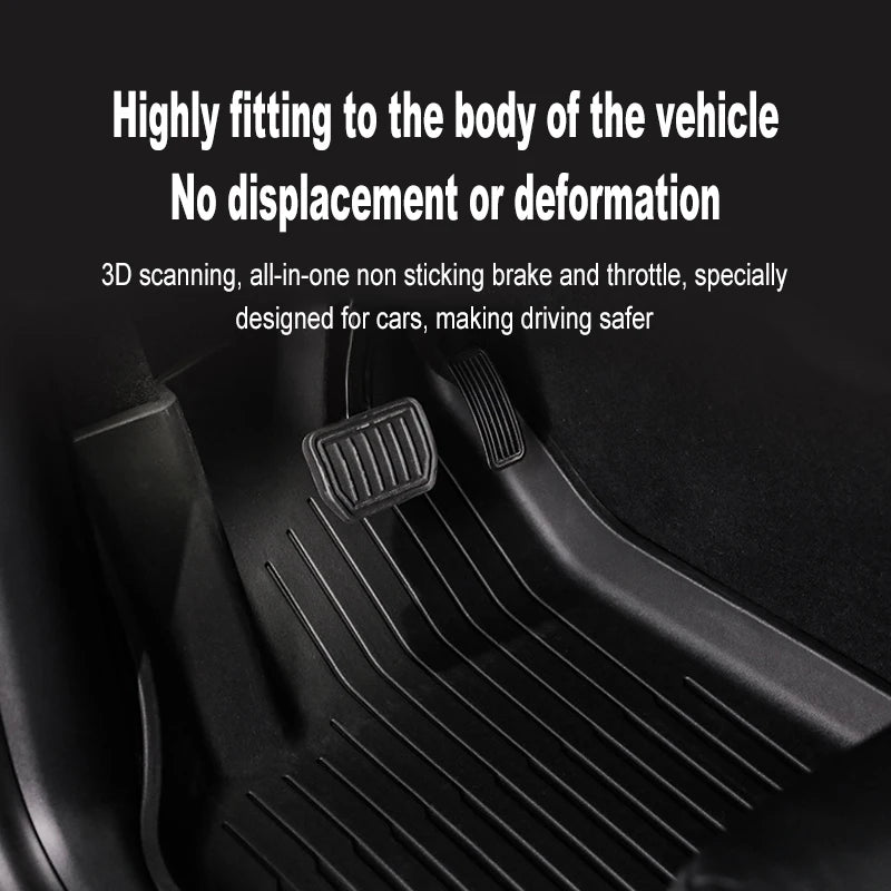 Car Floor Mats for Tesla Model 3 Y 2019-2025 Car Four Seasons Waterproof Non-slip Floor Mat NEW TPE Special Car Accessories