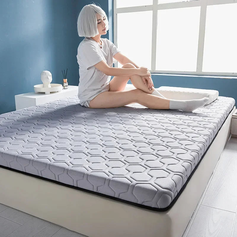 Non-slip Foldable Mattress with Natural Latex Tatami Mat Sleeping on The Floor for Double Single Bed King Queen Size Furniture