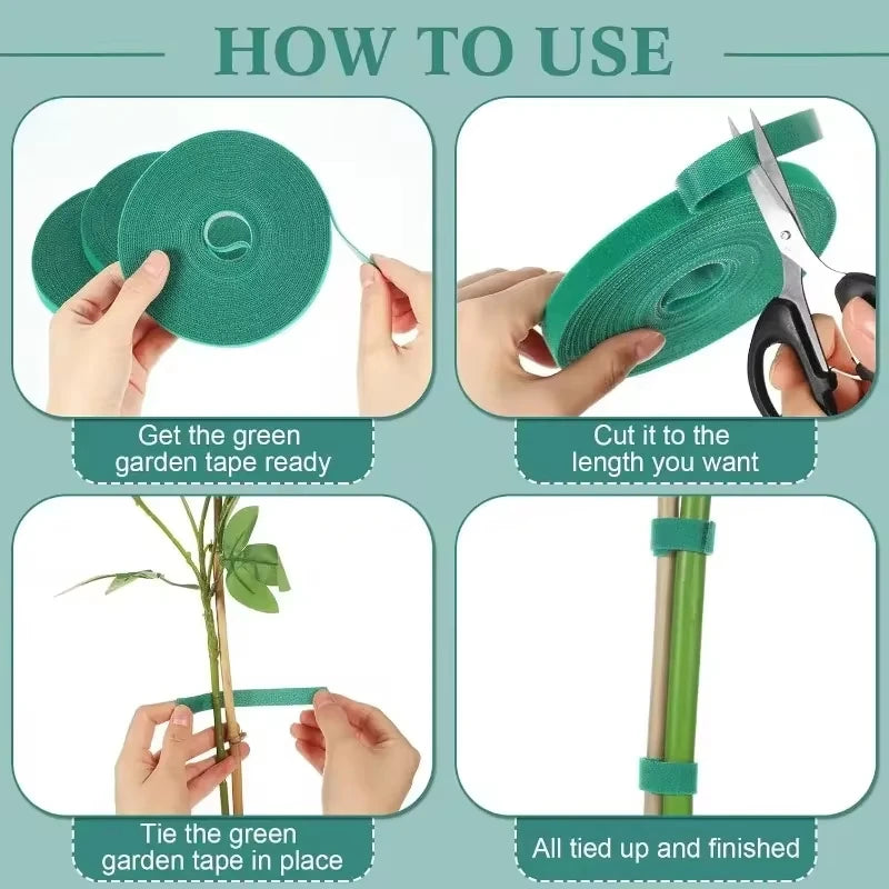 Self Adhesive Garden Tape Support For Plants Growing Climbing Reusable Plant Support Nylon Cable Tie Fastener Garden Accsesories