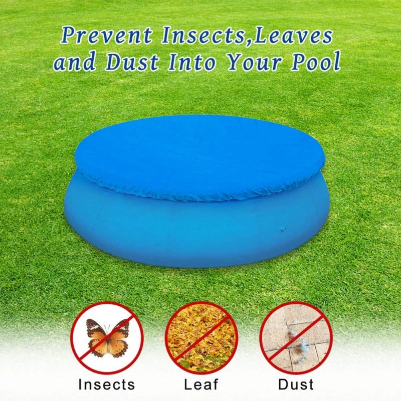 Swimming Pool Cover Round Summer Waterproof Pool Tub Dustproof Covers Outdoor Garden PE Film Blanket Accessory Pool Cover