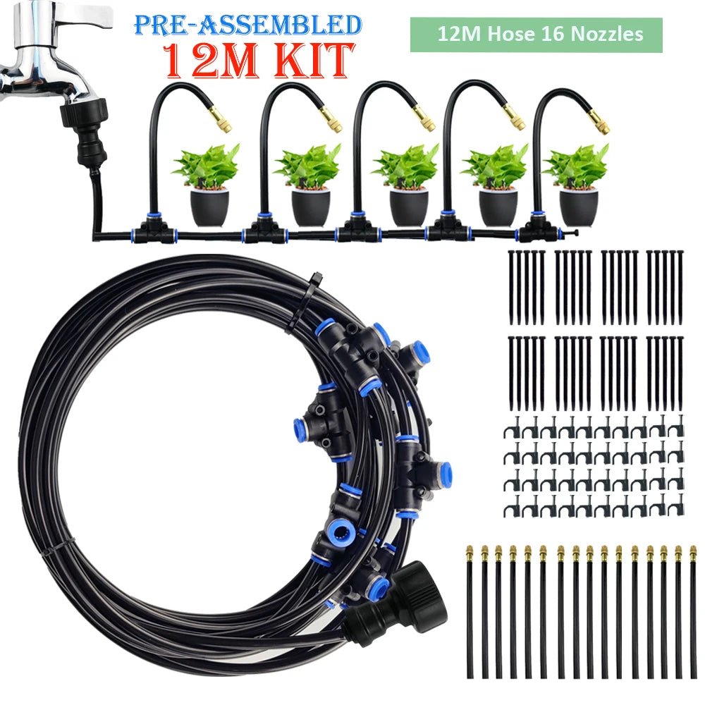 DIY 5-20M Free Bending Universal Spray Kit for Backyard Garden Irrigation Sprinkler Dust Removal Misting Cooling Humidification