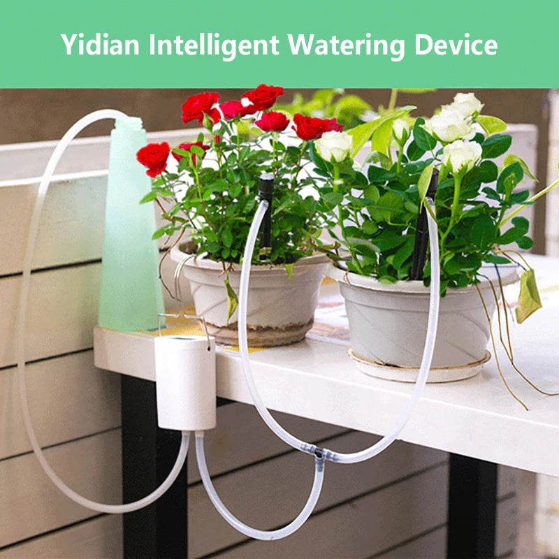 2/4/8 Head Drip Watering Pump Automatic Irrigation System Garden Watering Equipment Plant Sprinkler Controller Garden Tool