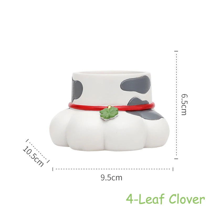 Cat's Paw Shaped Succulents Plants Pot Creative Kitten Planter for Mini Bonsai Fairy Garden Ornaments Home Tabletop Decoration