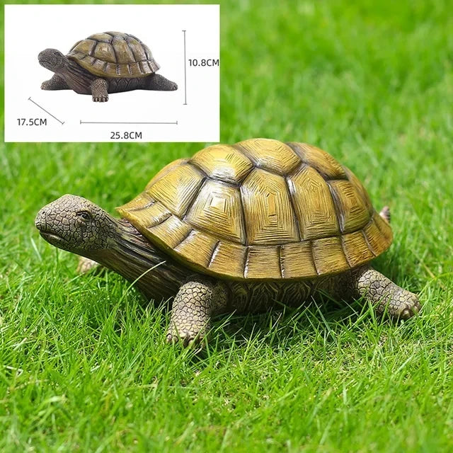 Cute Decorative Turtle Resin Tortoise Outdoor Garden Pond Fish Tank Bonsai Animal Sculpture For Home Garden Decor Ornament