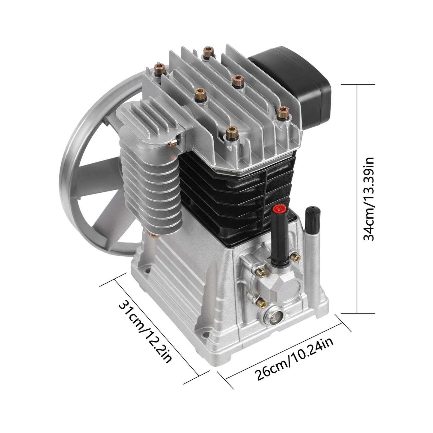2200w Single Stage Twin Cylinder Air Compressor Pump Head