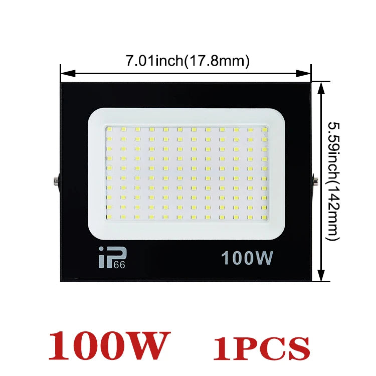 LED Flood Light Waterproof Outdoor Spotlight 220V 200W 150W 100W 50W 30W 20W 10W Projector Street Light Wall Lamp Garden Light