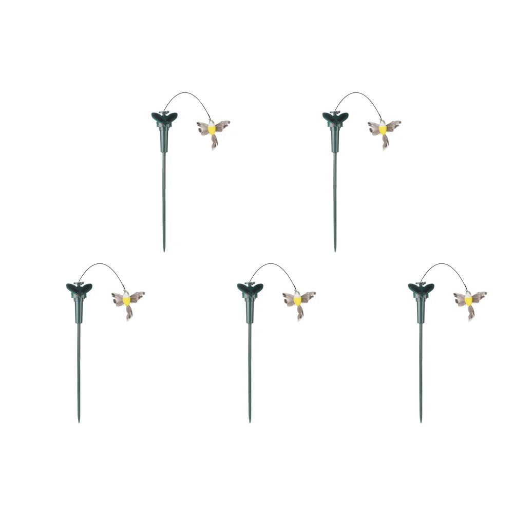 5-1PC Solar Powered Flying Wobble Butterfly Bird Garden Animal Fluttering Butterfly Dancing Ornaments Outdoor Decor Lawn Decor