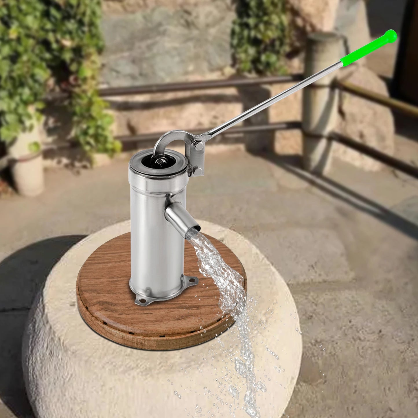 Deep Well Water pump 32mm Handheld Press Pump Stainless Steel Hand Well Pump for Industrial Work or Garden Yard Farm Home