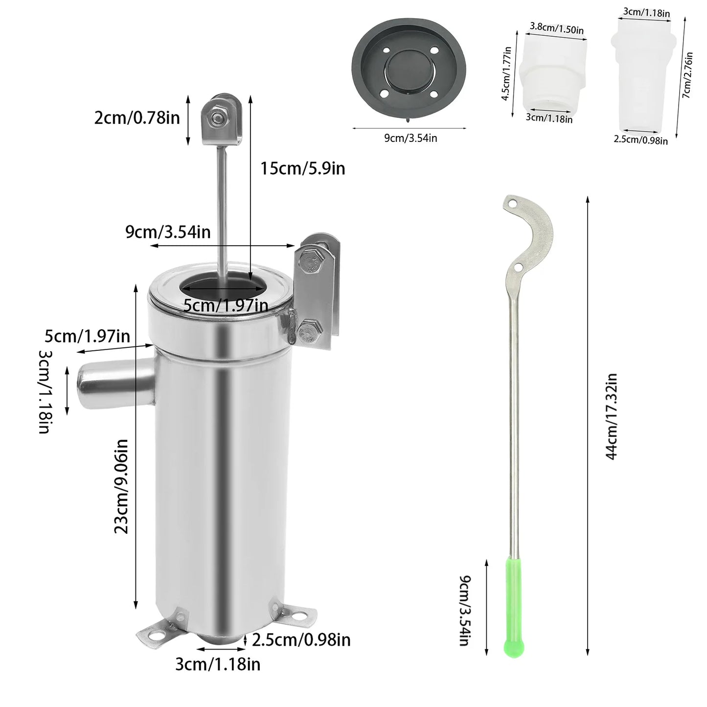Deep Well Water pump 32mm Handheld Press Pump Stainless Steel Hand Well Pump for Industrial Work or Garden Yard Farm Home