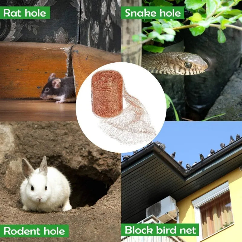 6/9/10/12m Copper Wire Mesh Signal Shielding Net Anti-Snail Copper Wire Net Wire Pest & Rodent Net Copper Mesh Decor Garden Net