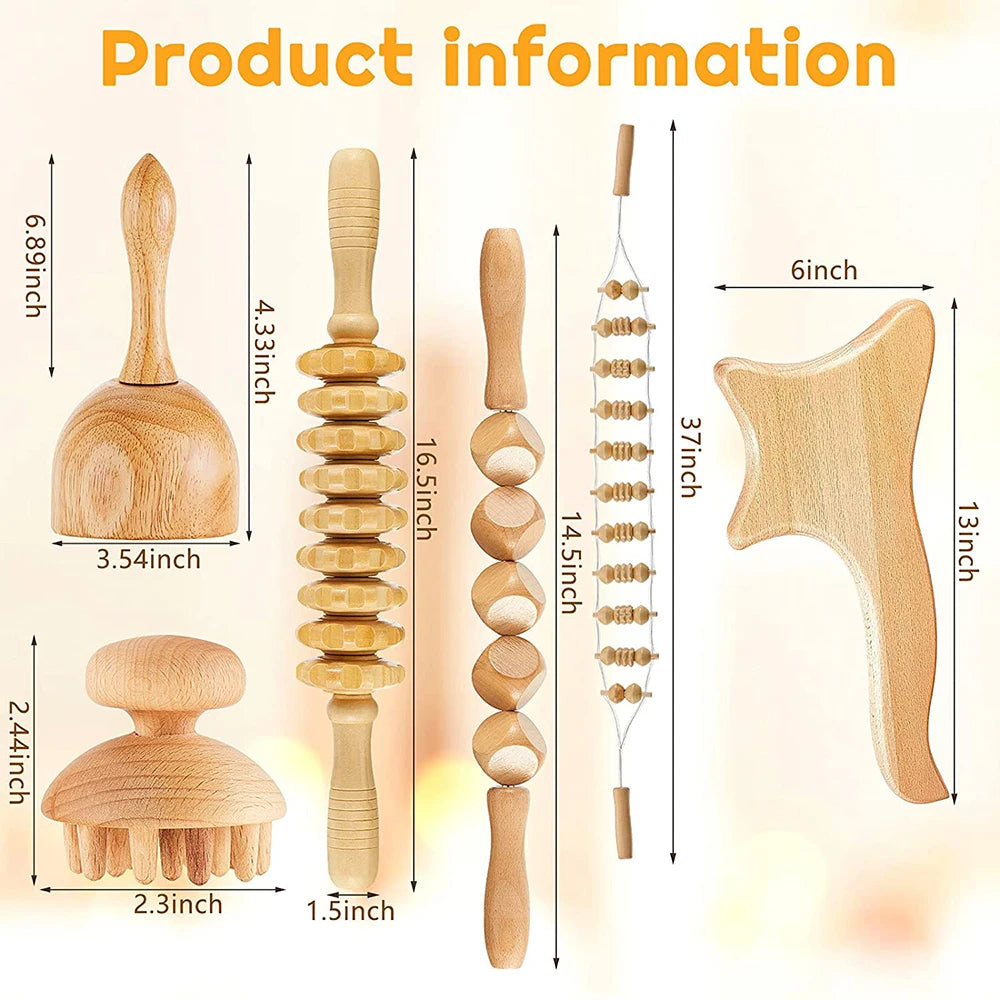 6-in-1 Wood Therapy Massage Tool