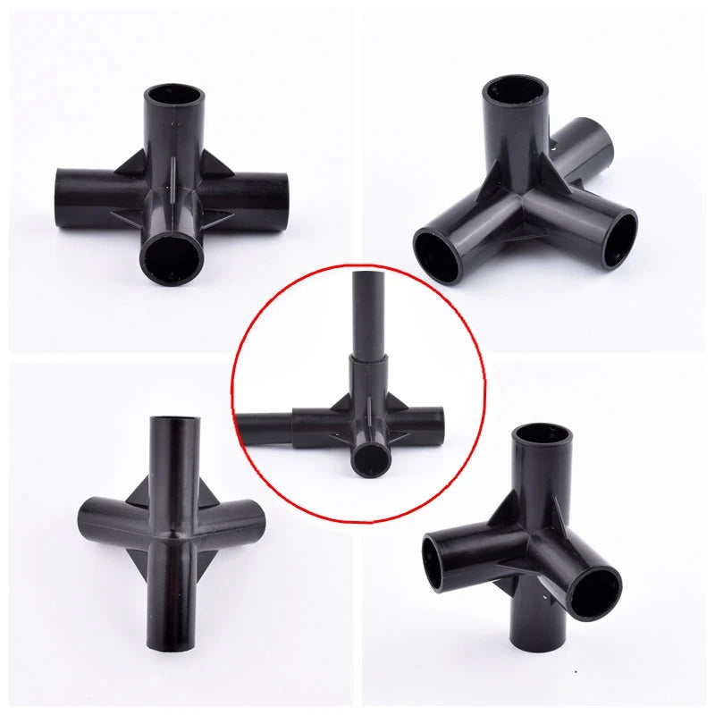 2-30Pcs ID 16mm PVC Pipe Fittings Straight Elbow Tee Garden Water Connector Tent Wardrobe Fixed Fittings Plants Support Joint