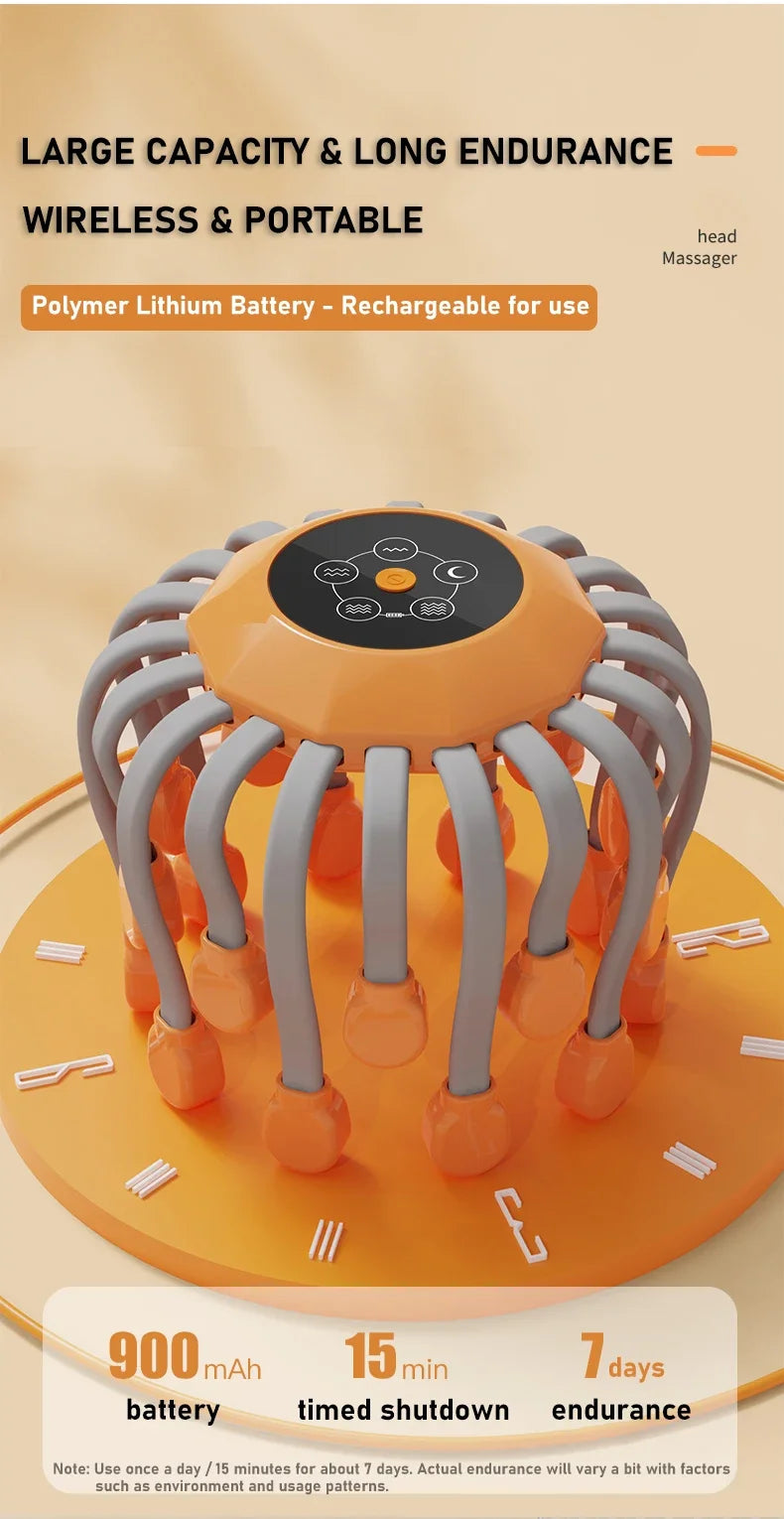 20-Head Octopus Scalp Massager