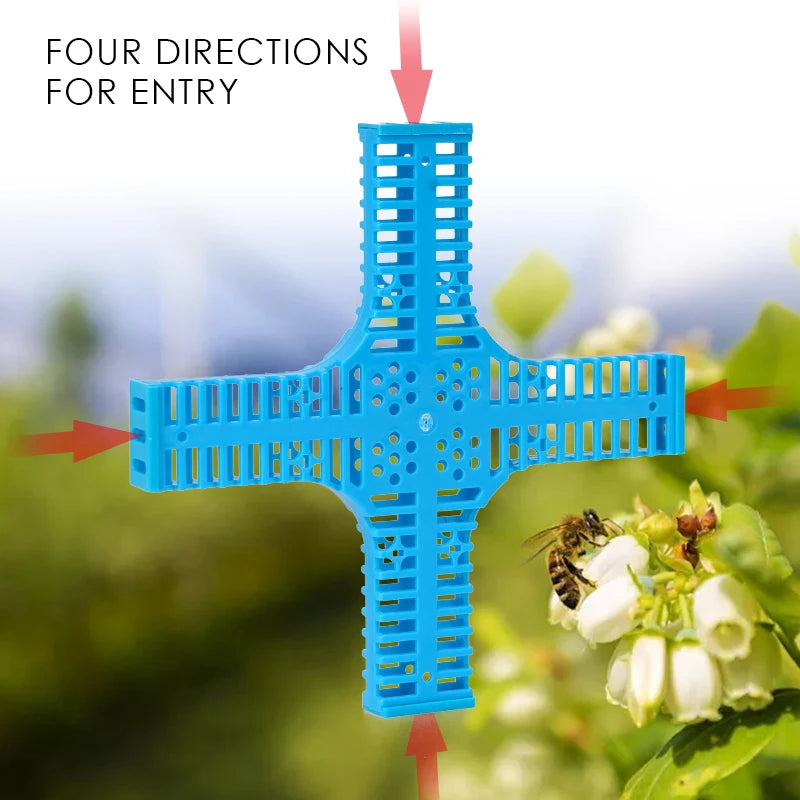 10/20Pcs Beekeeping Transport Cages Yellow Bees Queen Post Room Cage Plastic Cross King Prisoner Queen Bee Cage Apiculture Tools