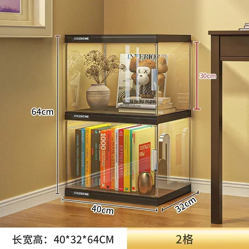 Nordic Living Room Display Cabinet Bookshelf Storage Organizer Modern Design Cabinet With With Lights Home Decor Furniture