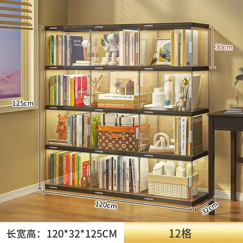 Nordic Living Room Display Cabinet Bookshelf Storage Organizer Modern Design Cabinet With With Lights Home Decor Furniture