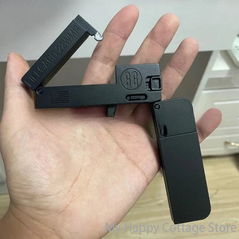 1-3pcs 2.0 Upgraded Lifecard Alloy Folding Gun Toy Soft Bullet Blaster Shooting Model Pistol For Adults Kids Christmas Gifts