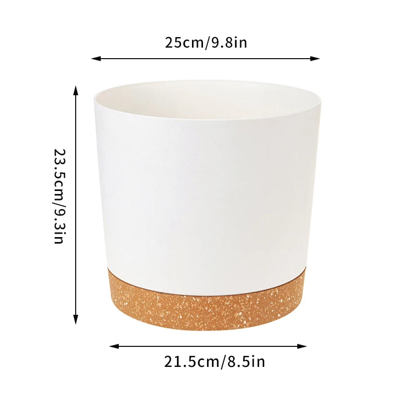 Self Watering Plant Pots Automatic Plastic Flowerpot Bottom Watering Planters with Saucer for Indoor Outdoor Plants Garden Decor