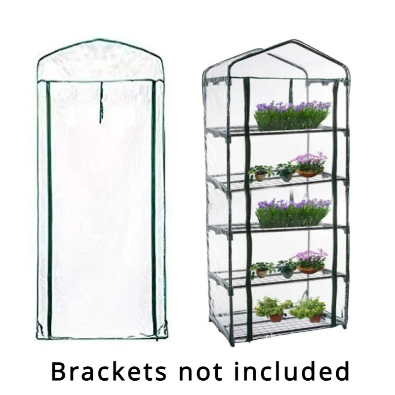 Garden Warmer Cover PVC Flower and Plant Insulated Warming Shed Greenhouse Warming Sunroom Insulated Rainproof Trellis