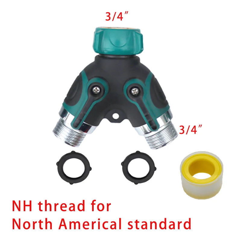 1-2-4 Way Heavy Duty Garden Hose Splitter Faucet Splitter, Outdoor Faucet Splitter Adapter for Water Hose, Water Spigot Splitter