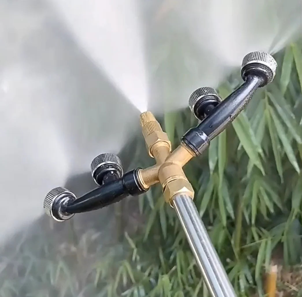 Fan Shaped High-pressure Spray Gun Large Area Combined Orchard Greenhouse Atomization Hand Pressure Sprinklers 1/4'' Adapter
