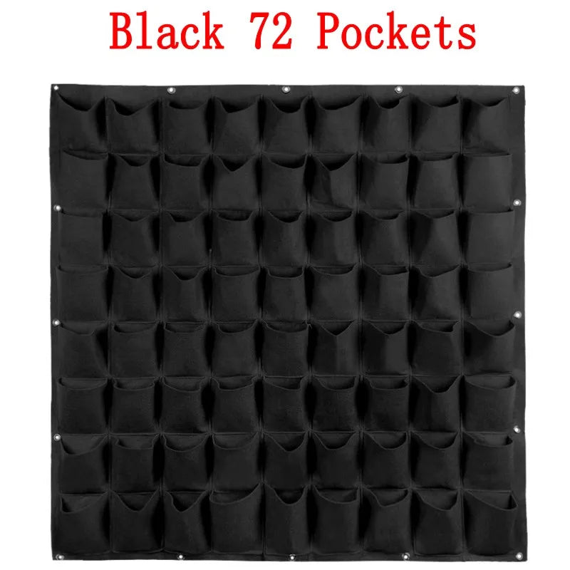 Black Green Wall Hanging Planting Bags Flower Pot Grow Bag Garden Planter Vertical Suculentas Plant Pot Home Decor Accessories