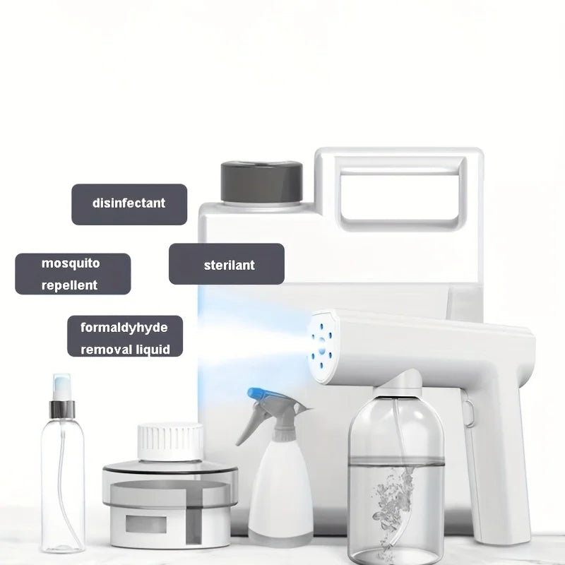 300ML Nano Blue Light Sprayer Barber Wireless Aftershave Steam USB Electric Spray Disinfection Gun For Garden Atomizer Tools