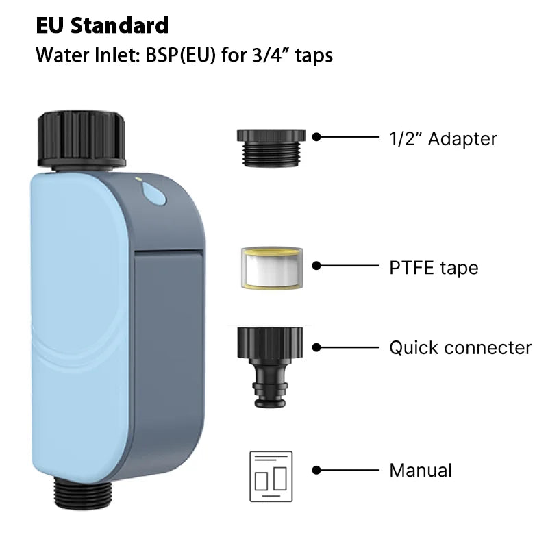 EZAIOT Smart Tuya WiFi Garden Watering Timers Sprinkler Valve Programmable Auto Irrigation Watering Timer Hose Control Water