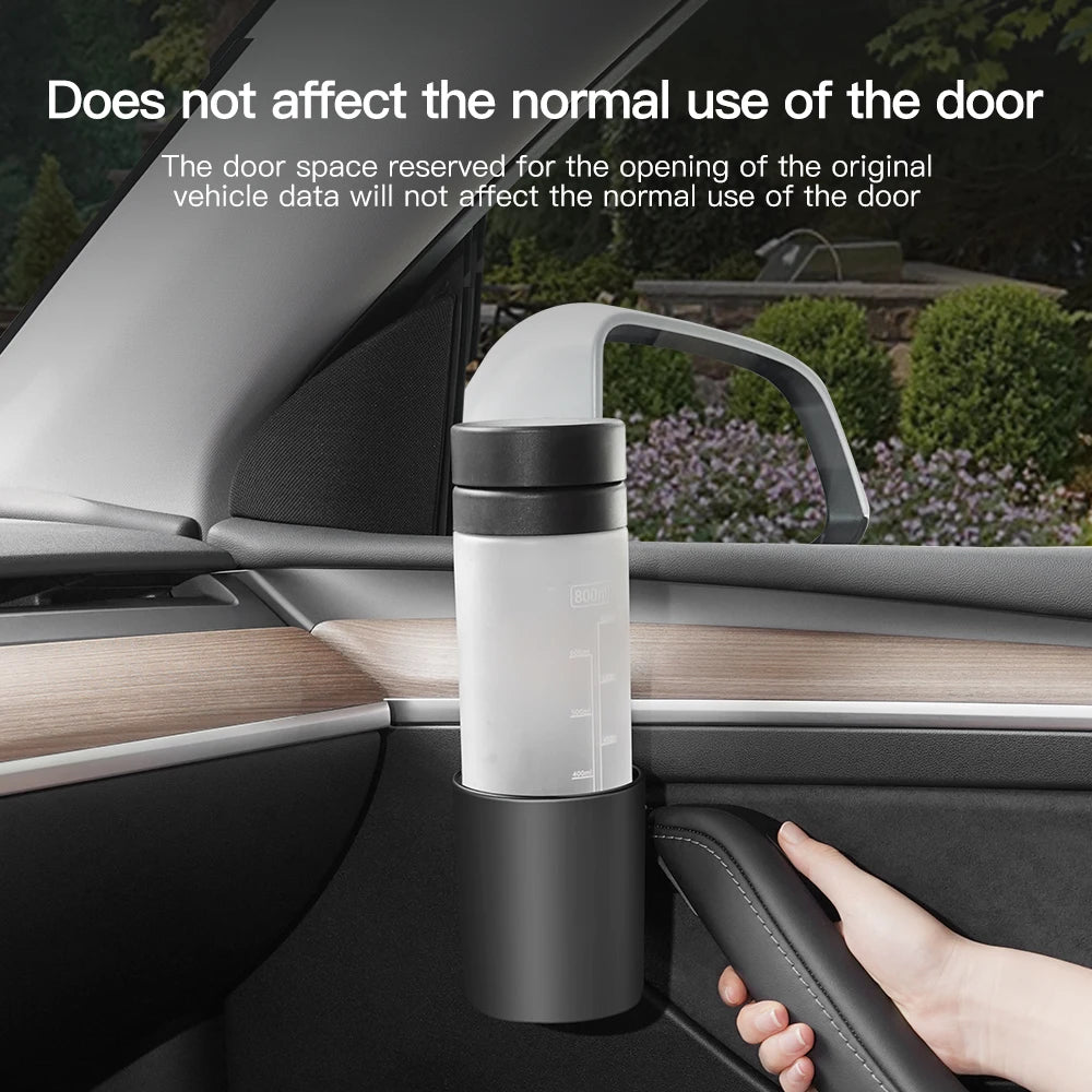 YZ For Tesla Model 3 Y Highland Juniper 2025 4 Pcs/Set Car Door Cup Holder Special Door Cup Storage Box Rack Car Accessories
