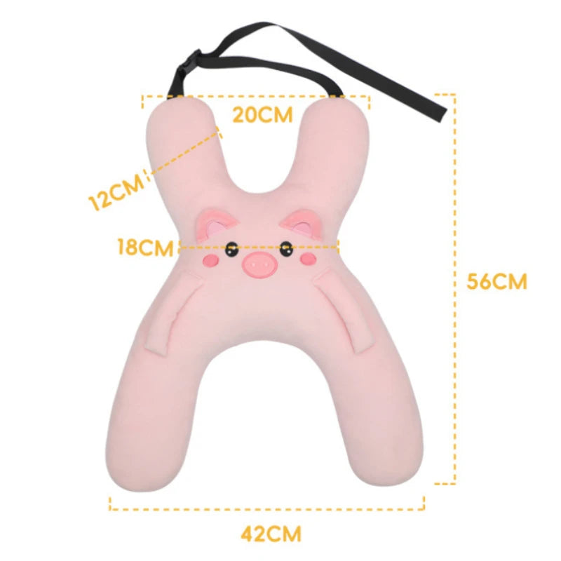 Kids Car Neck Pillow | Seat Belt Safety Sleep Aid for Comfortable Travel & Head Support
