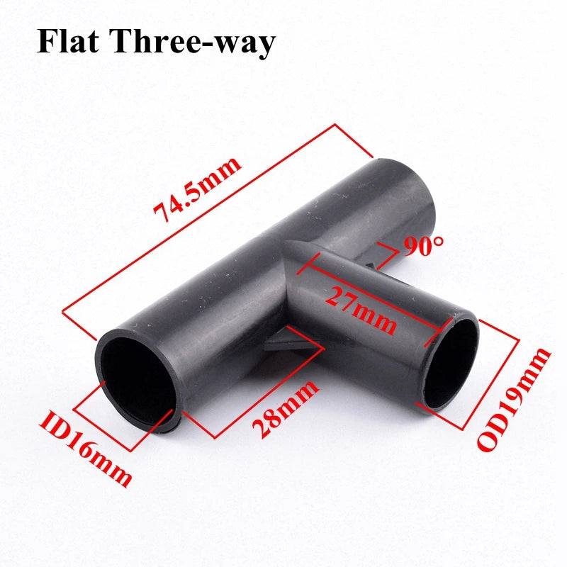 2-30Pcs ID 16mm PVC Pipe Fittings Straight Elbow Tee Garden Water Connector Tent Wardrobe Fixed Fittings Plants Support Joint