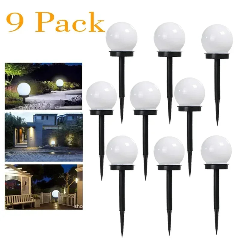 9PC Solar Light Outdoor Solar Garden Light Solar Pathway Landscape Light Waterproof Solar Lawn Lamp For Home Yard Patio Driveway