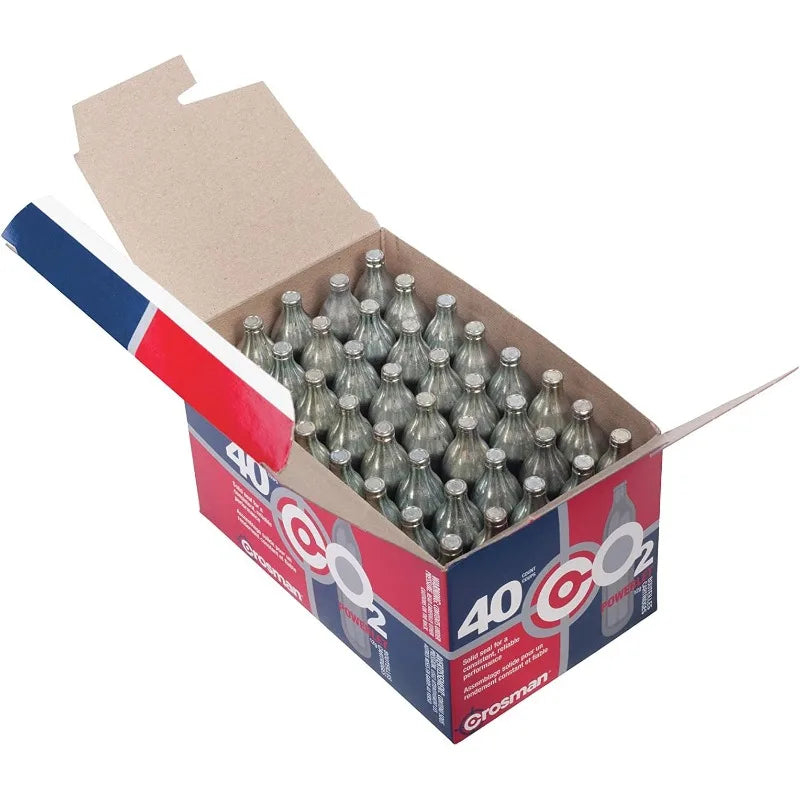 40-Count 12-Gram CO2 Cartridges For Air Rifles And Air Pistols 23140-N, Packaging May Vary